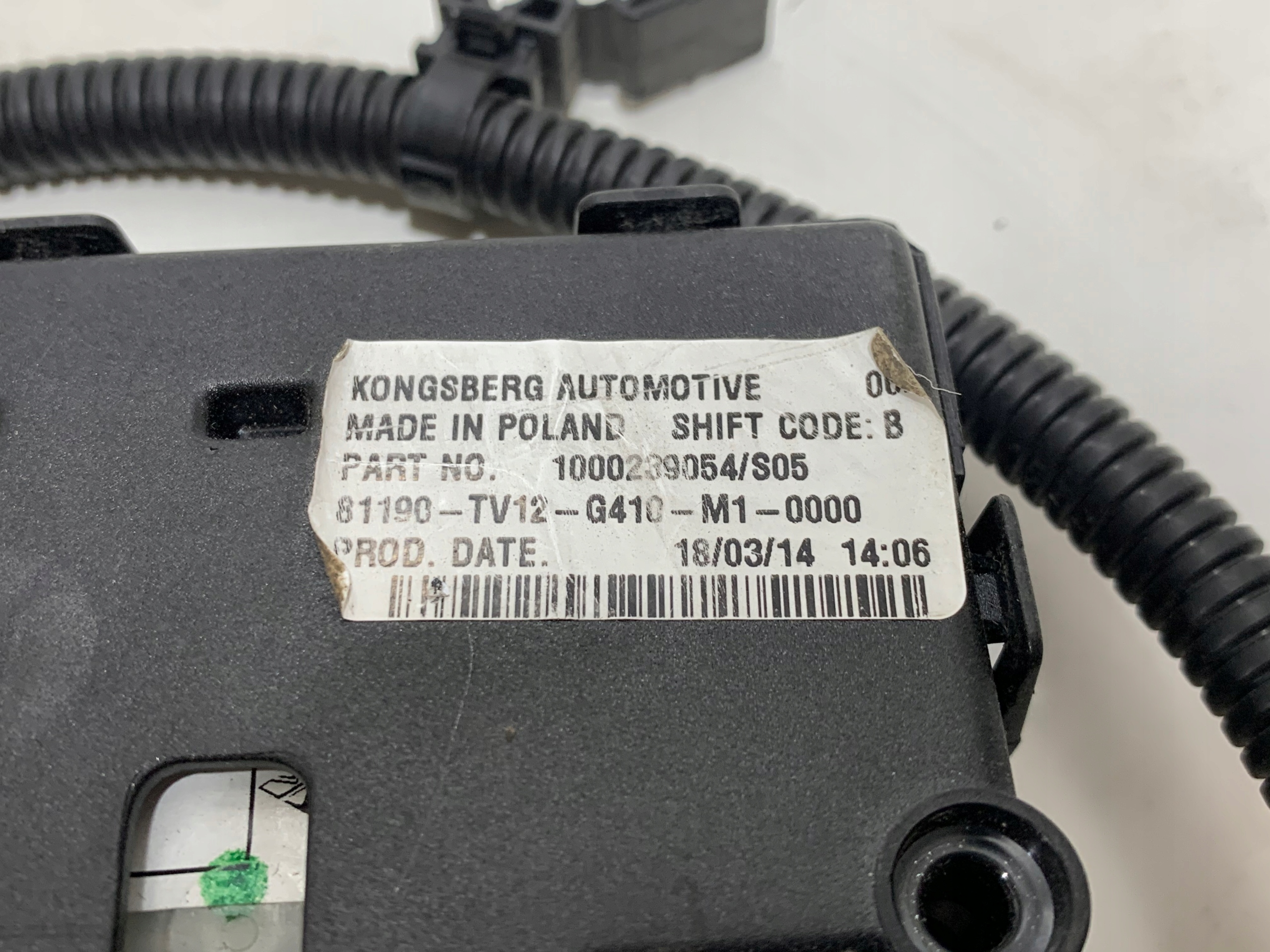 KONGSBERG AUTOMOTIVE 1000239054/S05 MASAŻ FOTELA Numer katalogowy producenta 1000239054/S05