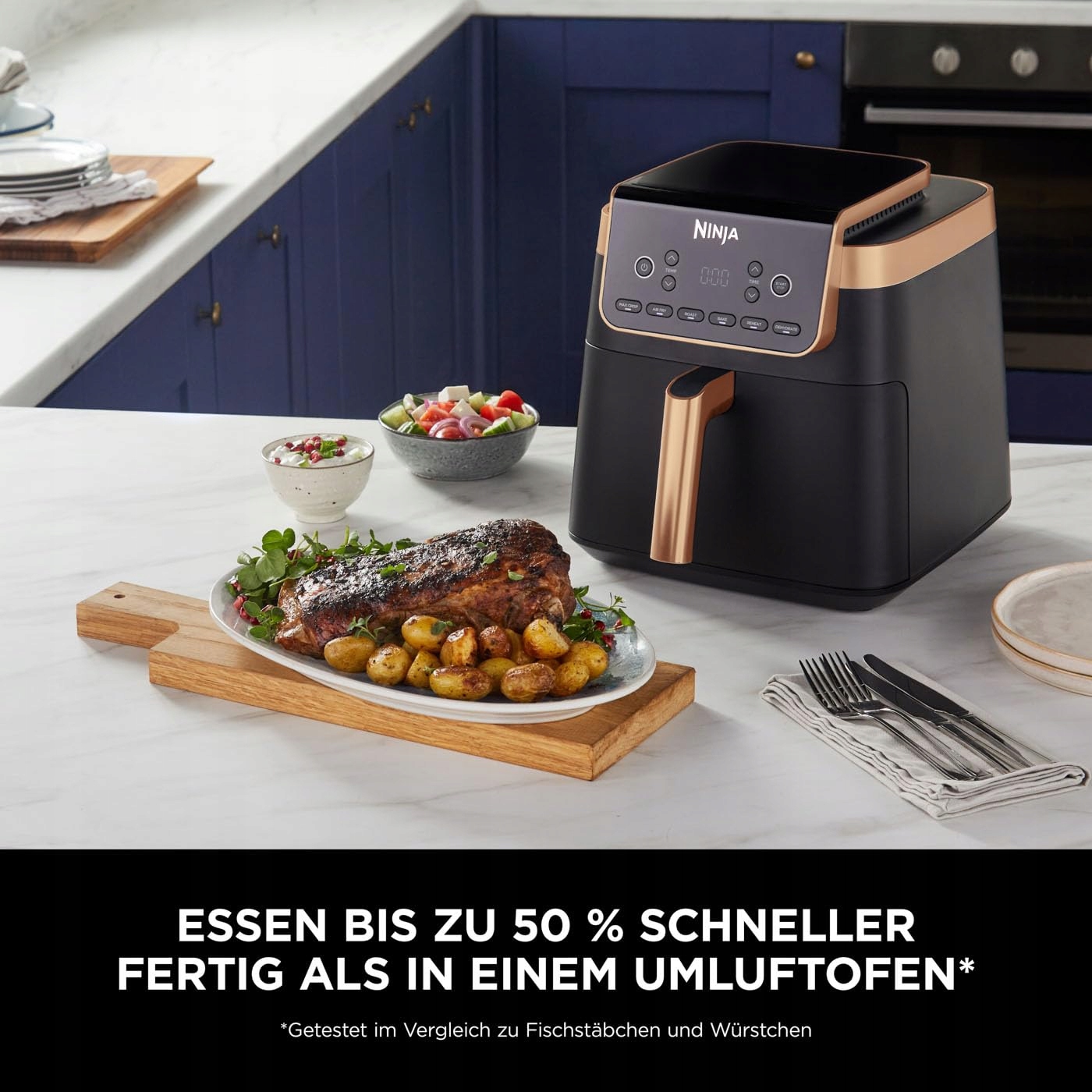 NINJA Frytkownica Beztłuszczowa 6,2L Czarna z Akcesoriami — miniatura 7