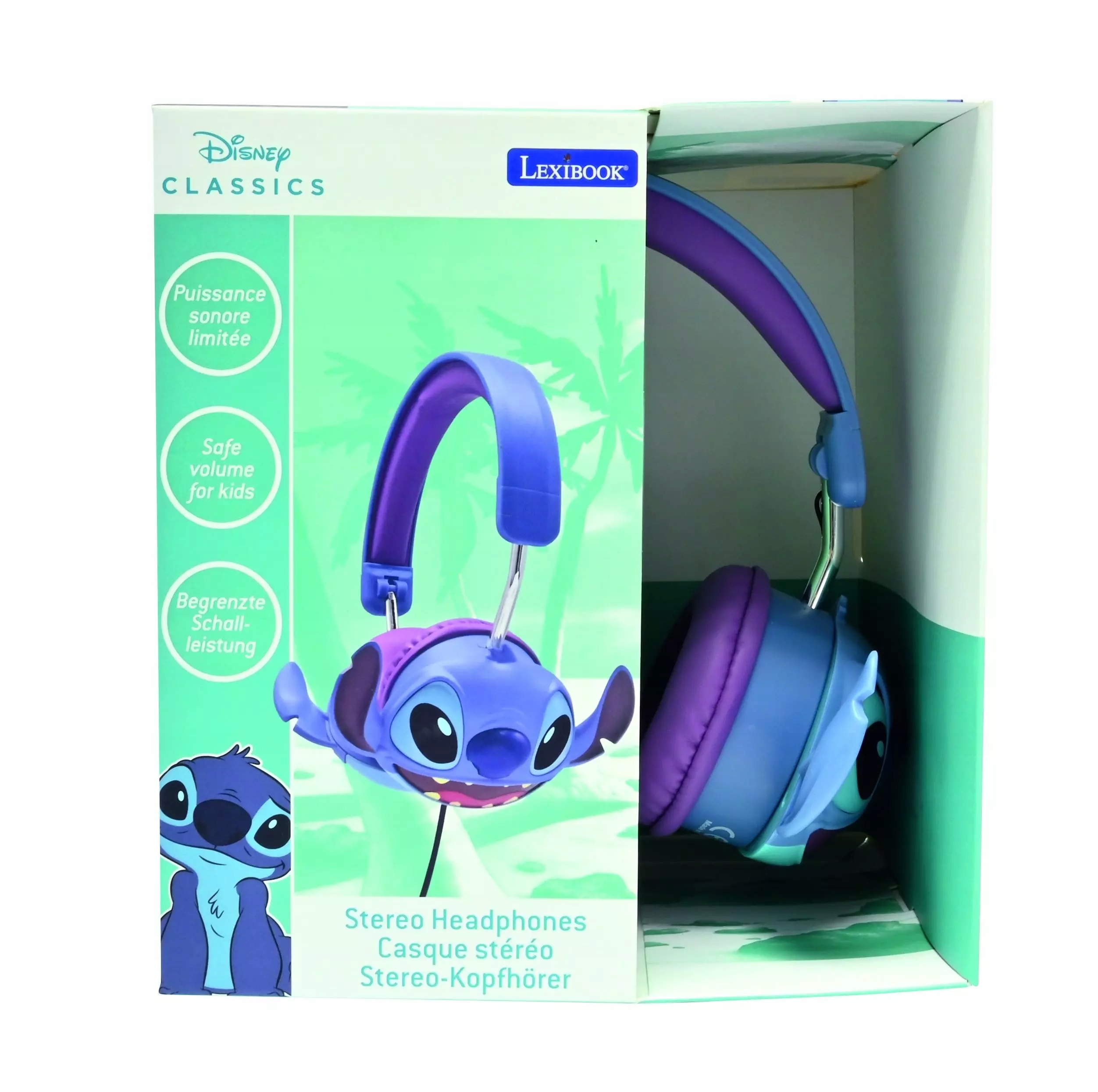 Sluchátka Do Uší Stitch Stereo Pro Děti, Pohádka, Hudba, Lexibook, Kabel
