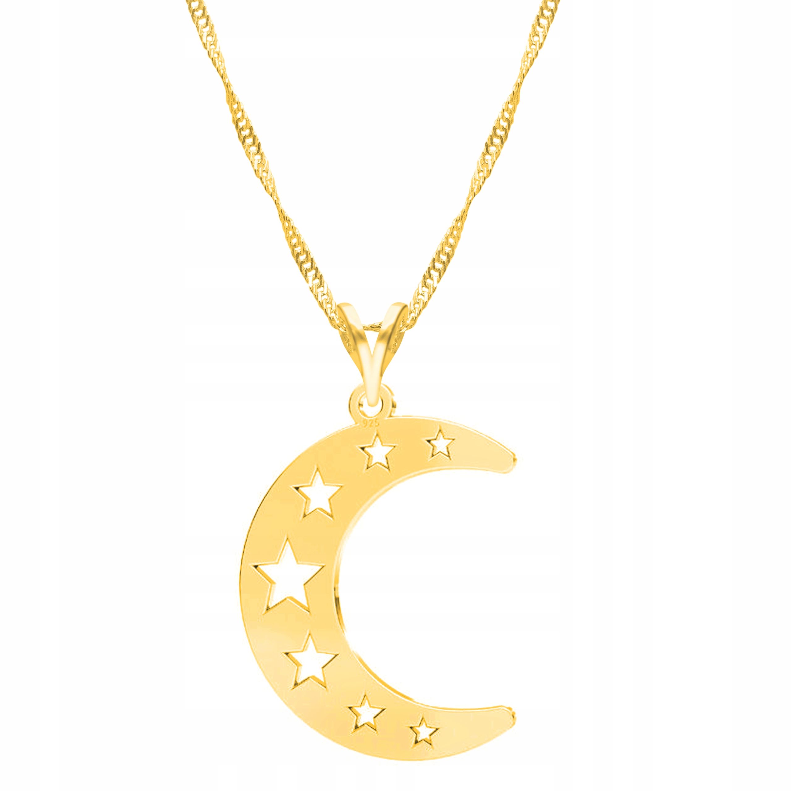 Řetízek zlatý náhrdelník 925 Měsíc Moon