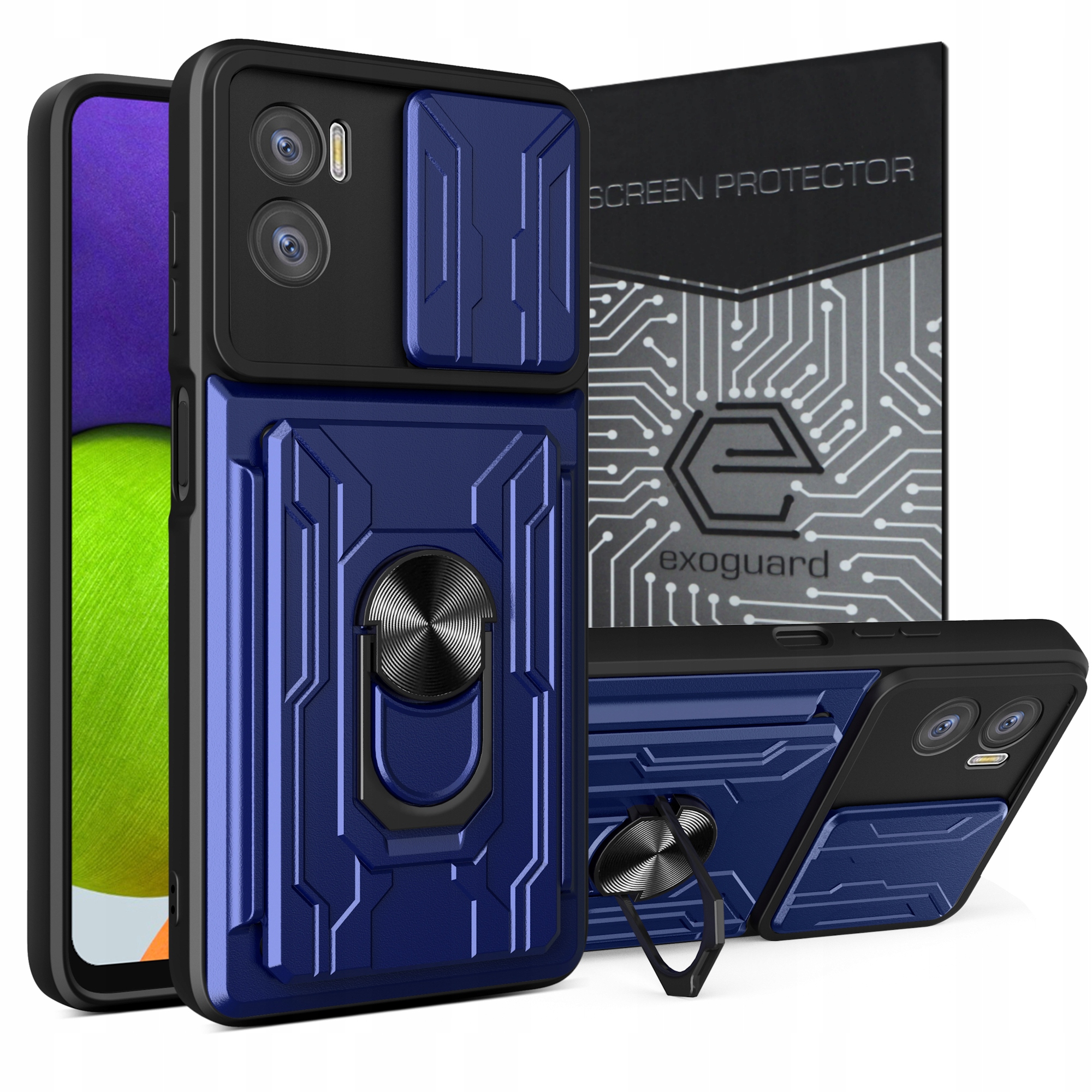 

Case Etui Pancerne+szkło do Motorola Moto E22 E22i