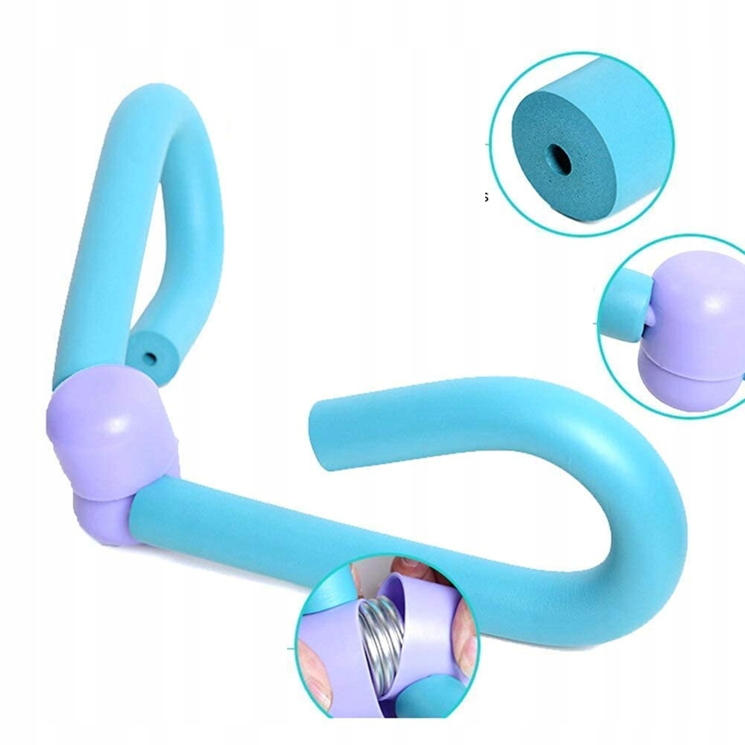 Agrafka Motylek do Ćwiczeń Brzucha Rąk Nóg Przedramion Trenażer Pośladków Kolor dominujący odcienie niebieskiego