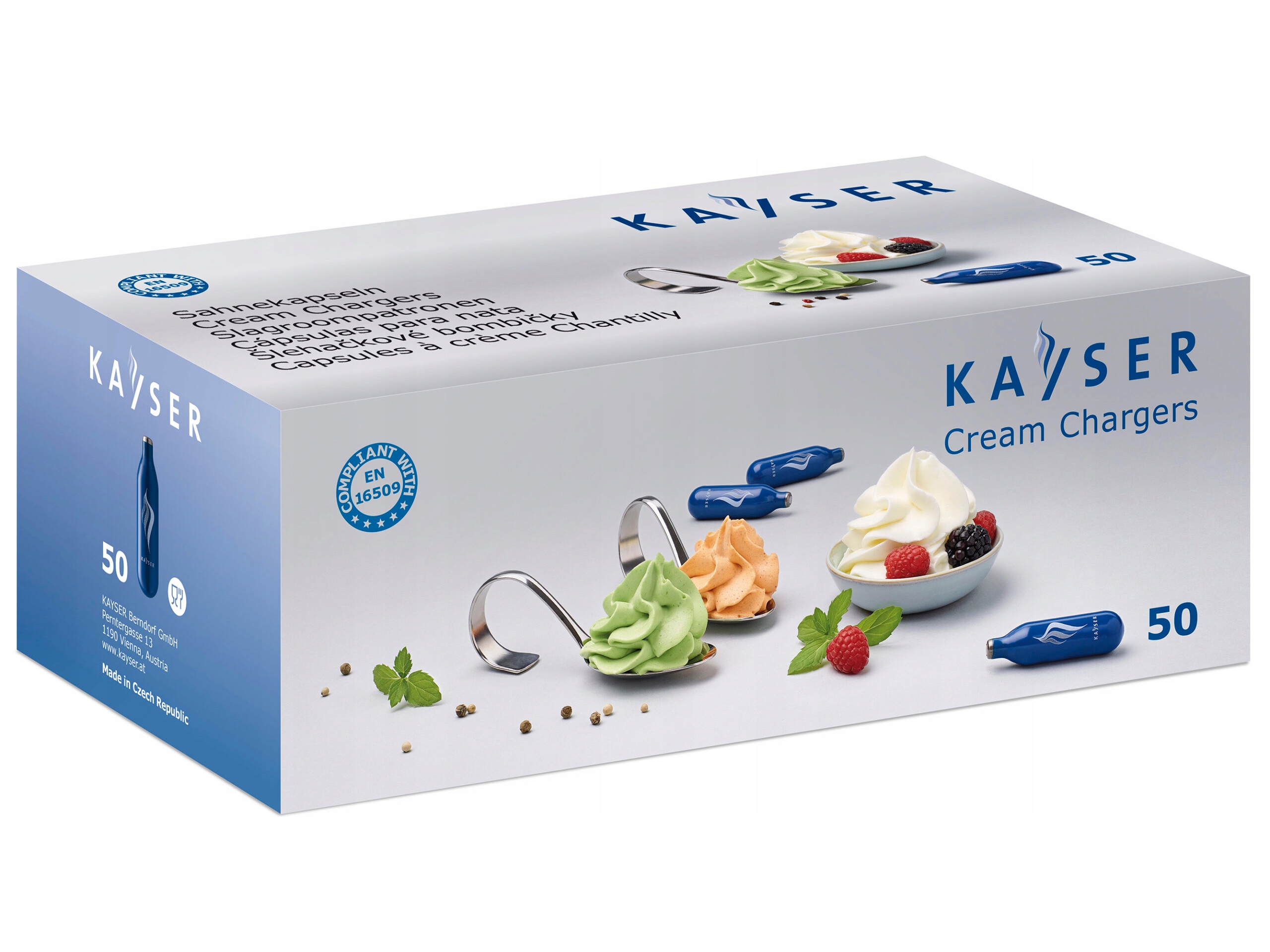 

Naboje Gaz N2O Do Bitej Śmietany 50szt Kayser Blue