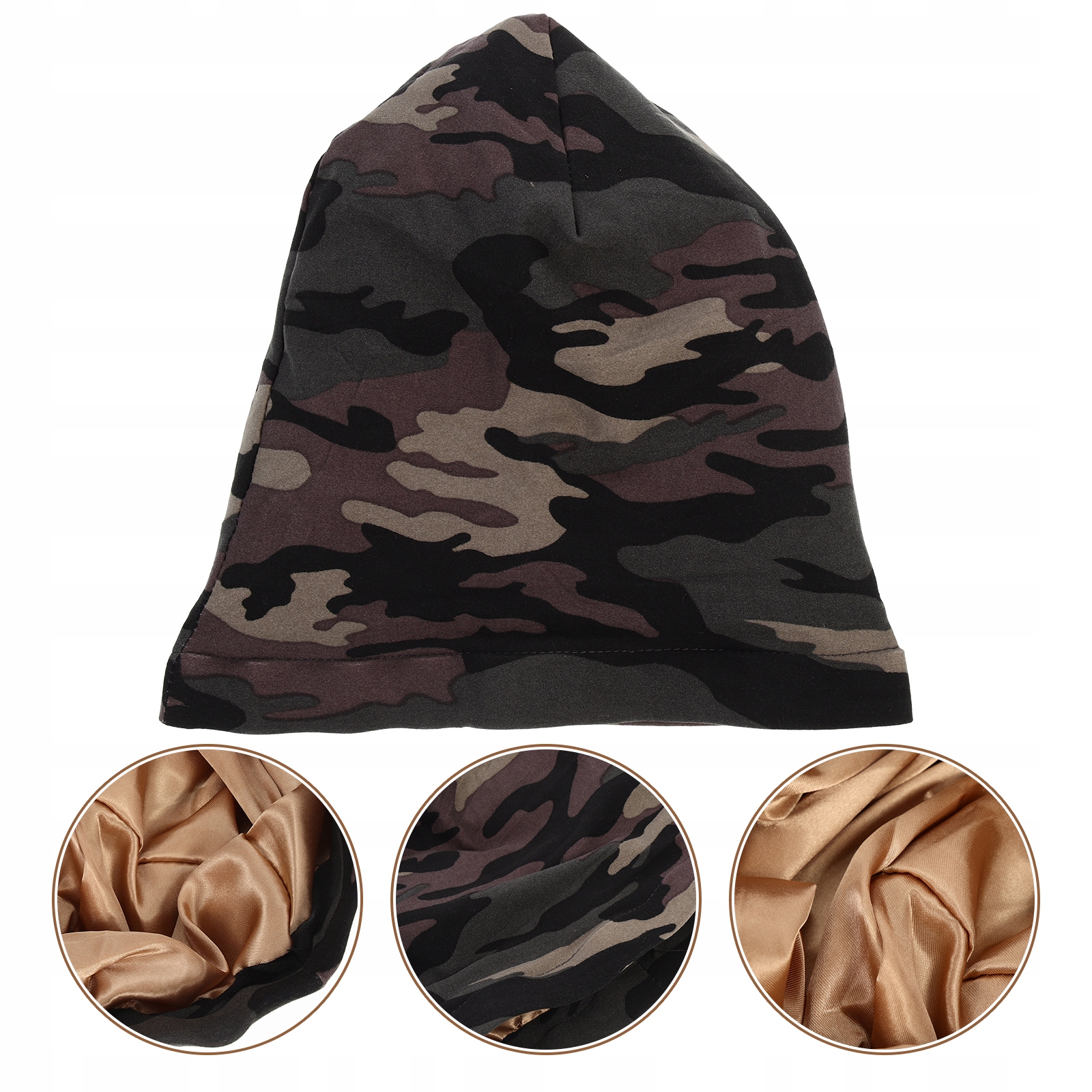 CZAPKA SATYNOWE BANDANY DLA KOBIET CZAPKI Wzór dominujący bez wzoru