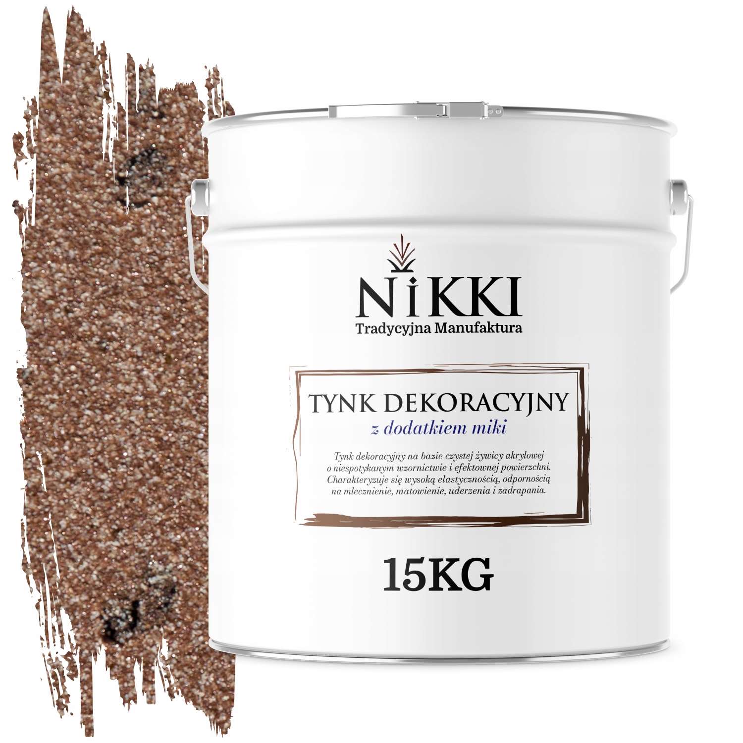 Dekoratívna Vnútorná Omietka 15 Kg Hnedá S Čiernou Sľudou D815