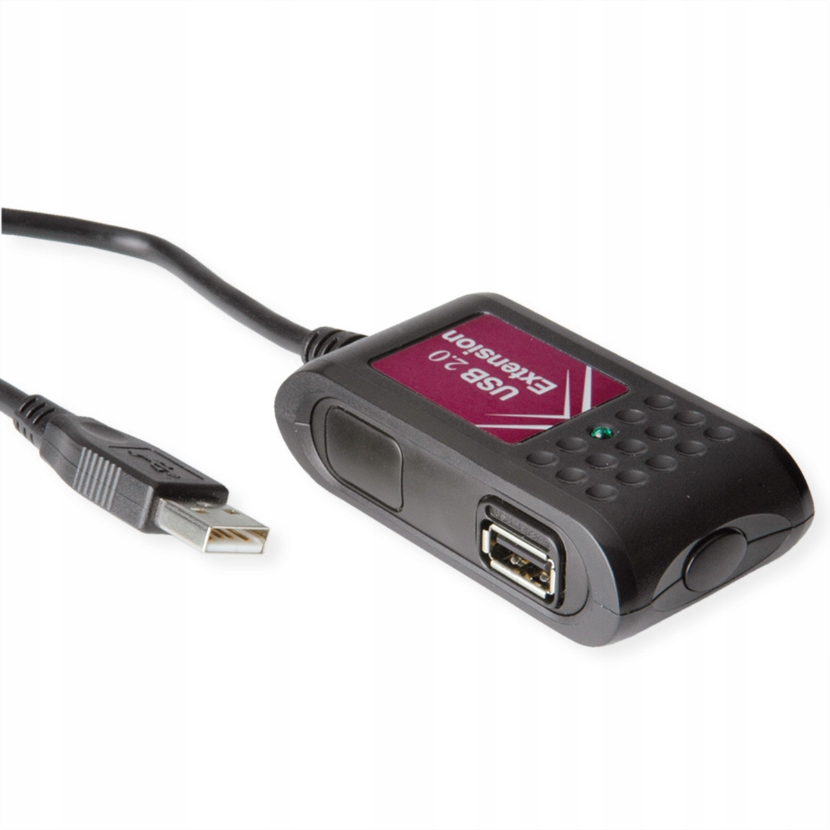 Extender USB 2.0 2 porty czarny 5m