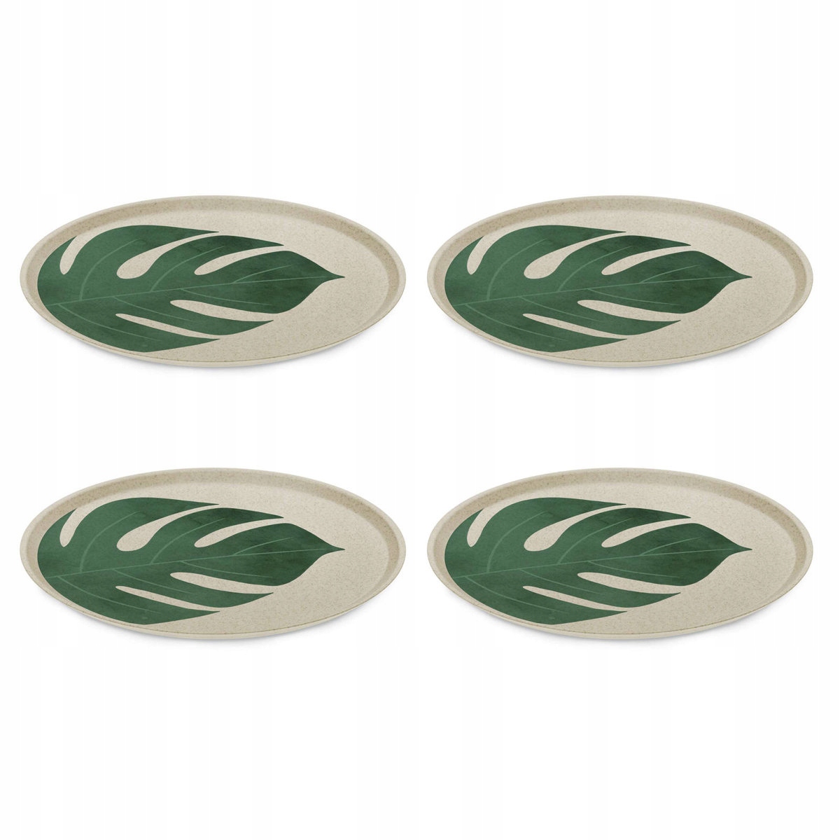 Velký plastový talíř s listy Monstera Ø25,5 cm x4