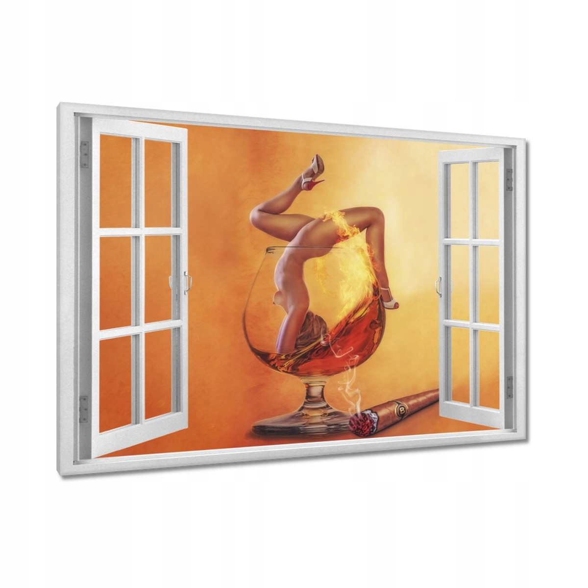 Obrazy 120x80 Holka v skleničce