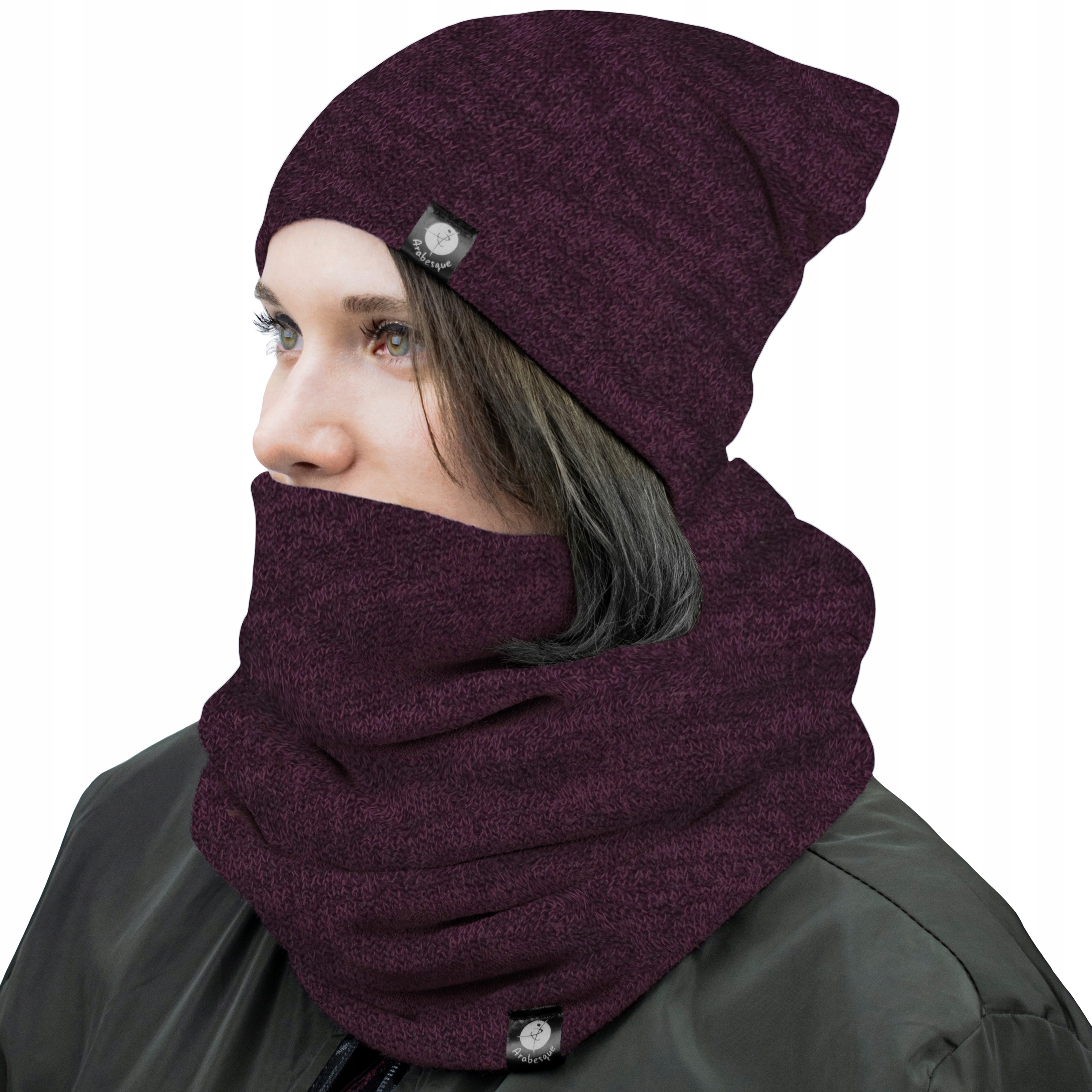 DAMSKA CZAPKA KRASNAL + SZAL KOMIN NA ZIMĘ ROZM. S