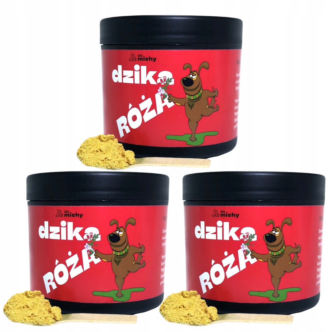Levně 3x doplněk Do michy 100% Šípková Růže v prášku 3x170g pro psa a kočku