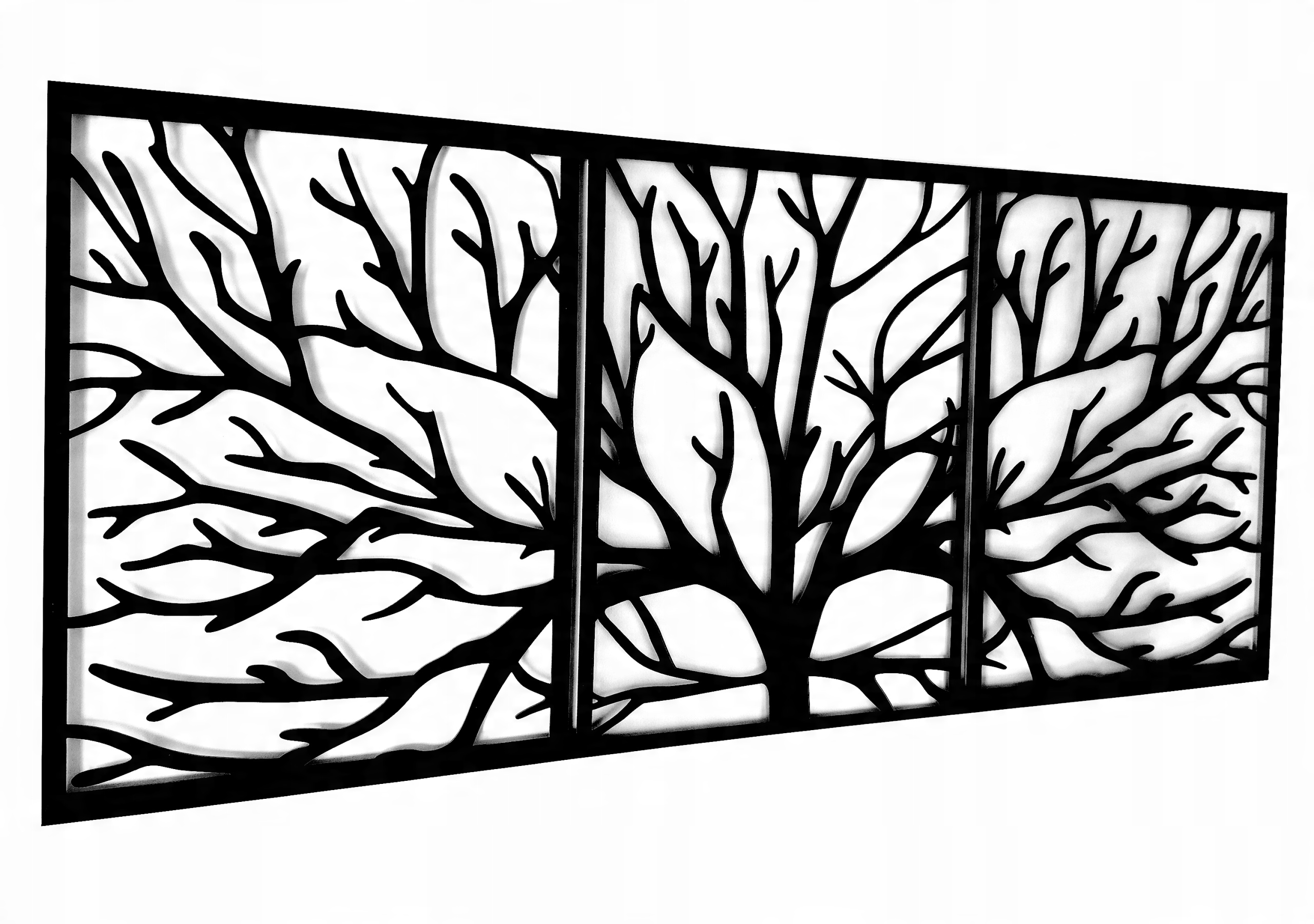 

Dekoracja metalowa panel Drzewo M1-95x40cm