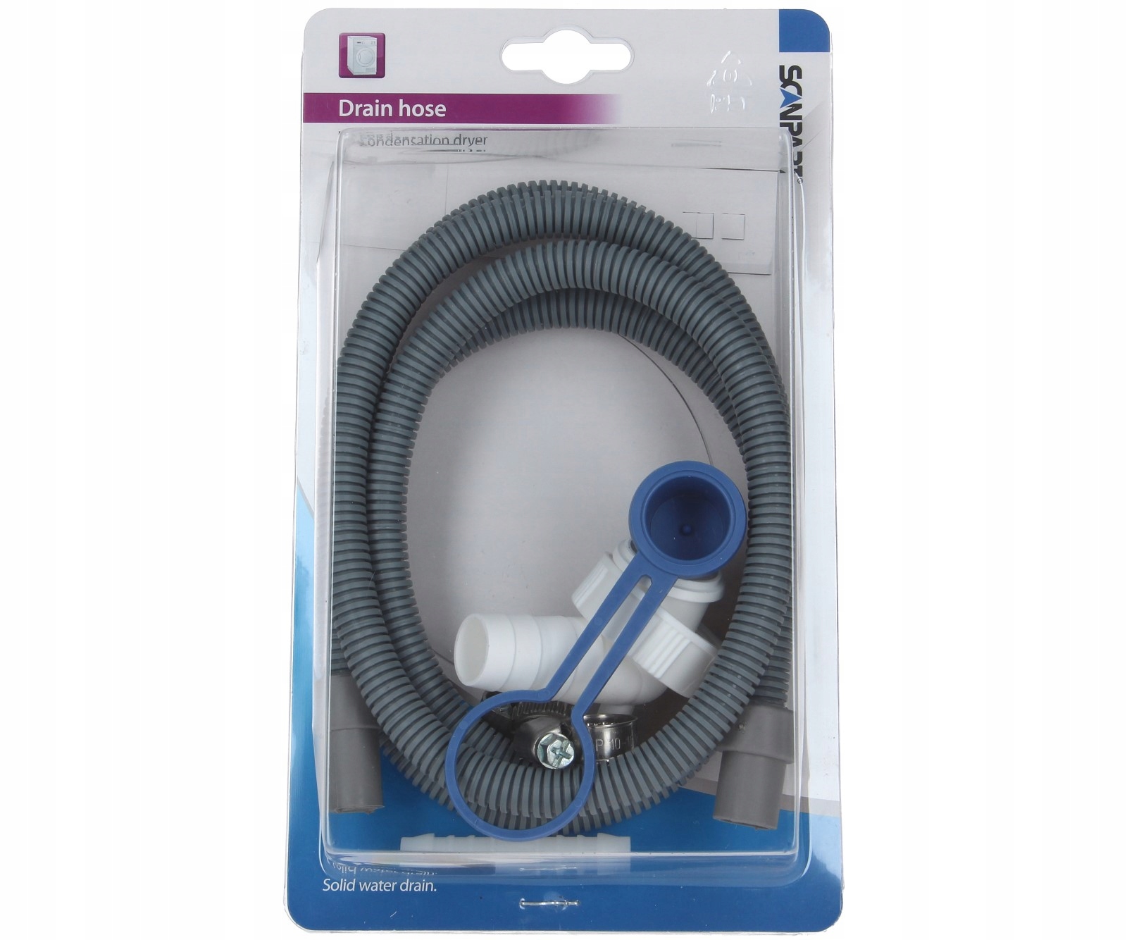 2X Wąż odpływowy Scanpart do suszarek 1.5 m