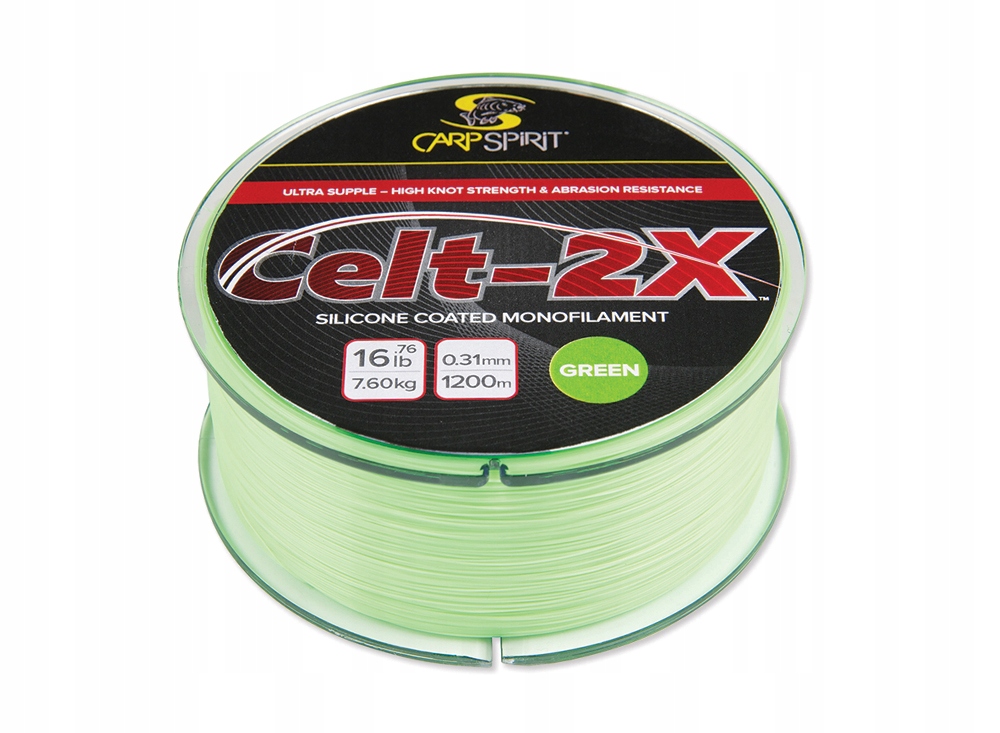 ***Żyłka Carp Spirit Celt-2X Green 0,31mm/1200m***
