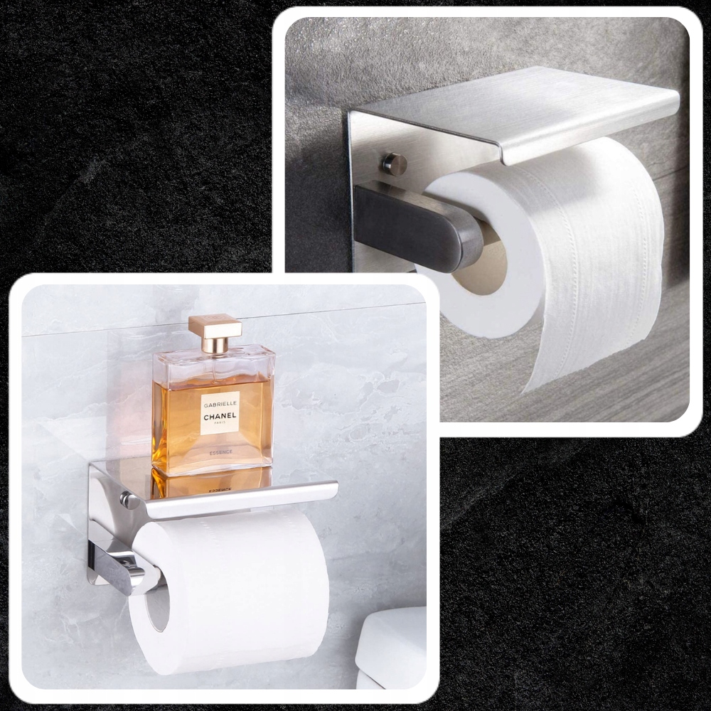 UCHWYT NA PAPIER TOALETOWY Z PÓŁKĄ CHROM LOFT WC Rodzaj ścienne