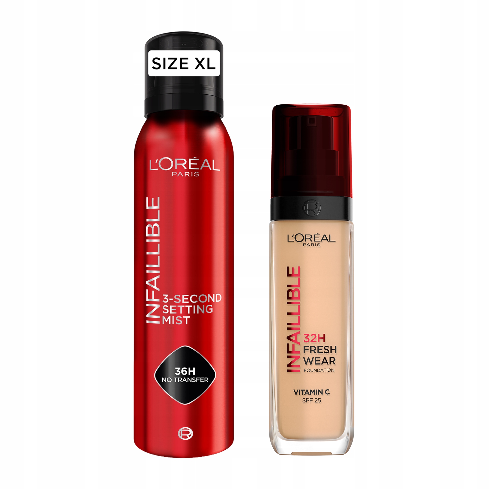 Zestaw L'Oréal Infaillible 32H Podkład do Twarzy 220 Spray Utrwalający XL
