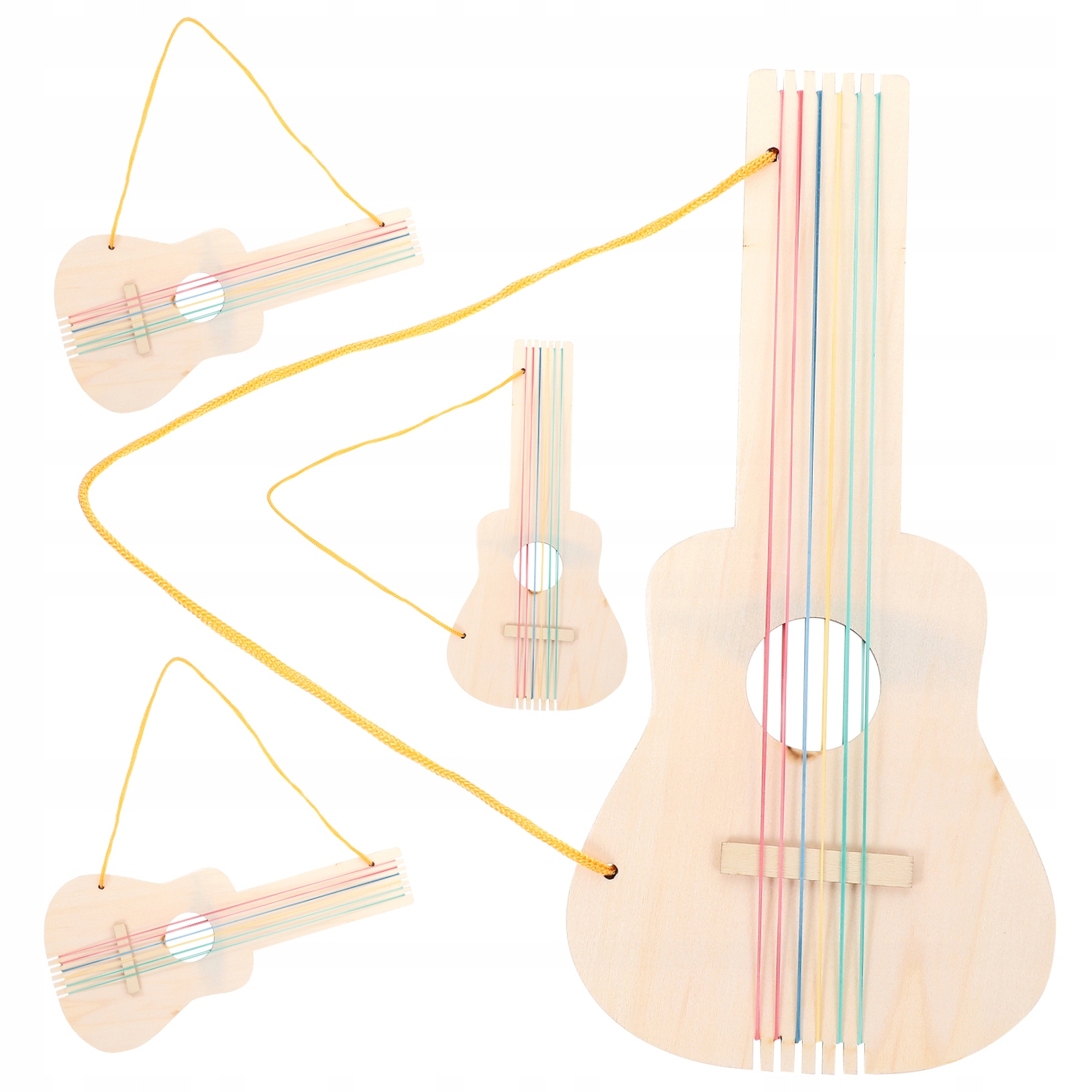Zabawki Diy Niepomalowana gitara