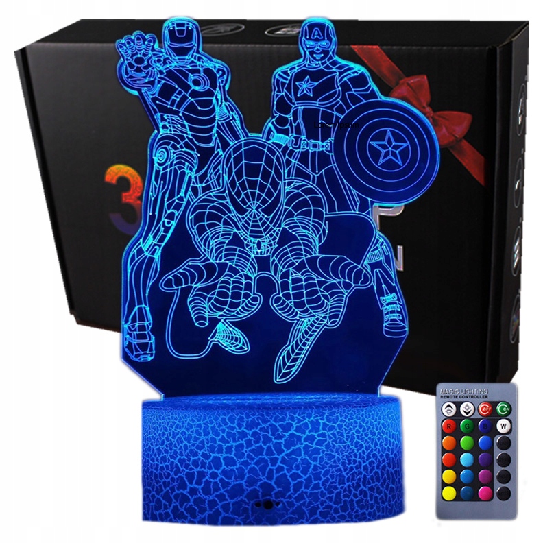 

Lampka nocna 3D led usb Marvel Avengers