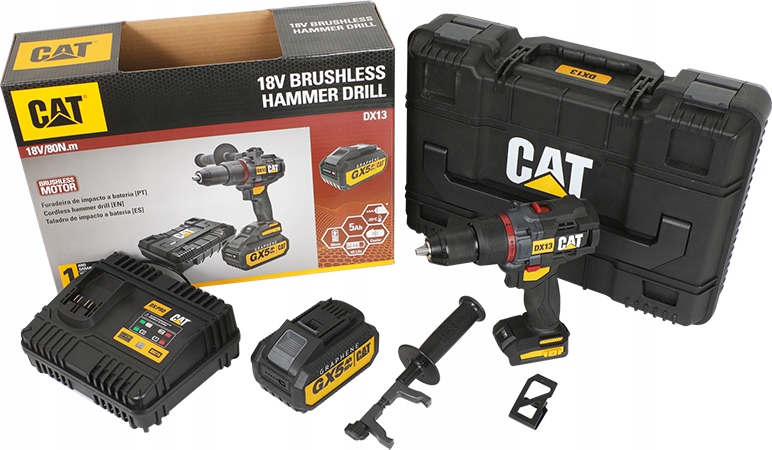Úderový Aku Vrtačka Originál Cat DX13 18V Akumulátor Grafenový