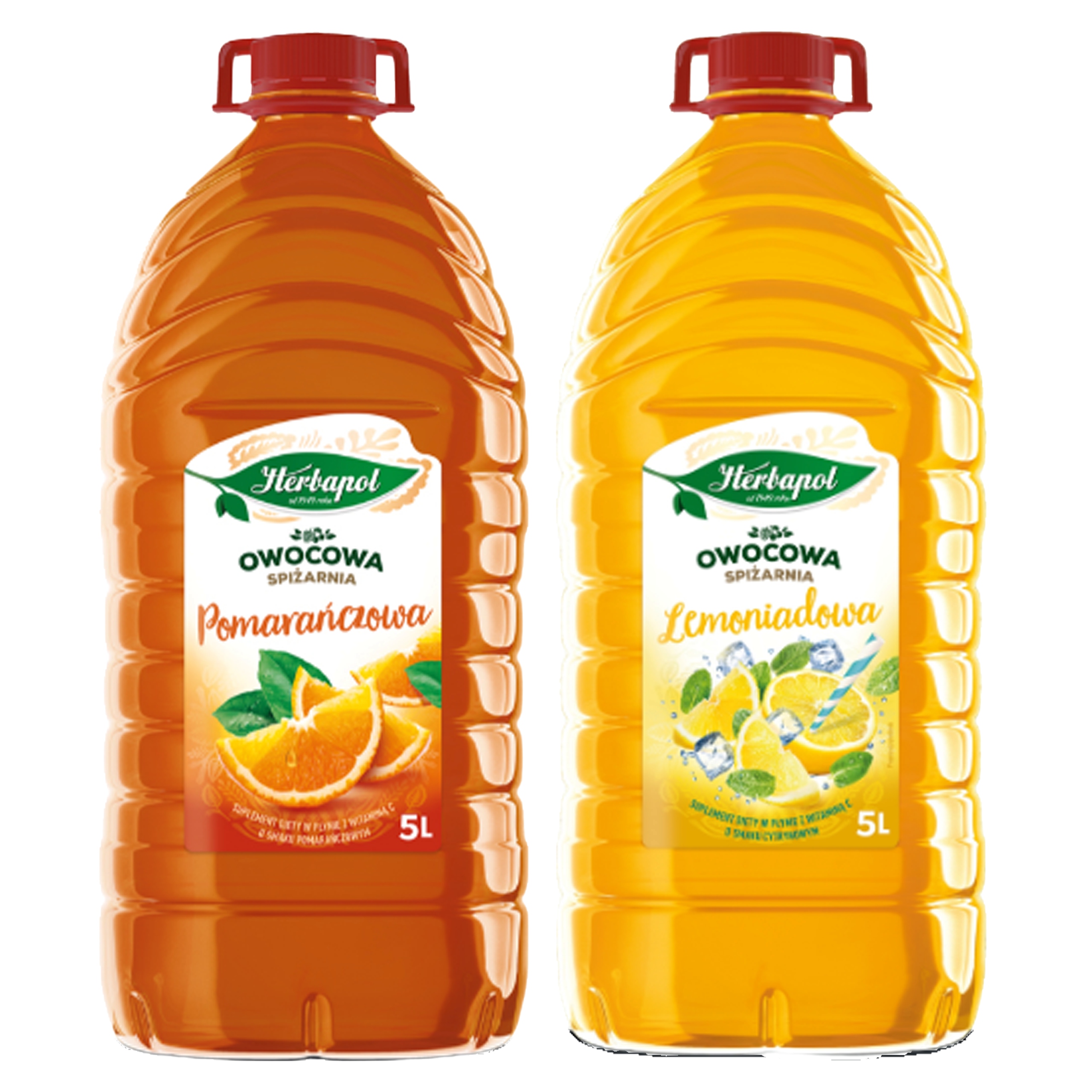 Sirup Herbapol 2x5 L Ovocná Spíž Pomerančová Limonáda