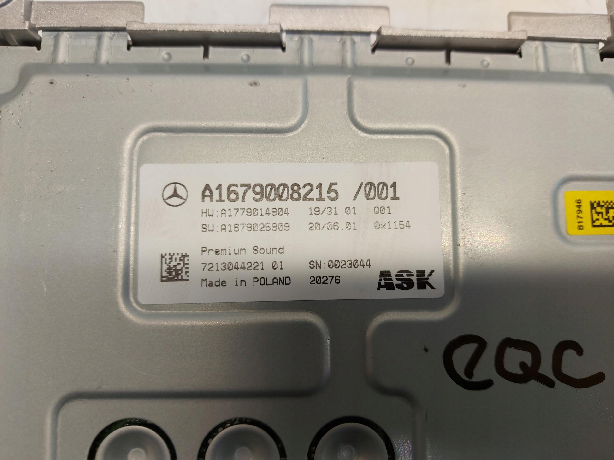 Mercedes EQC 400 W293 module amplifier control unit A1679008215