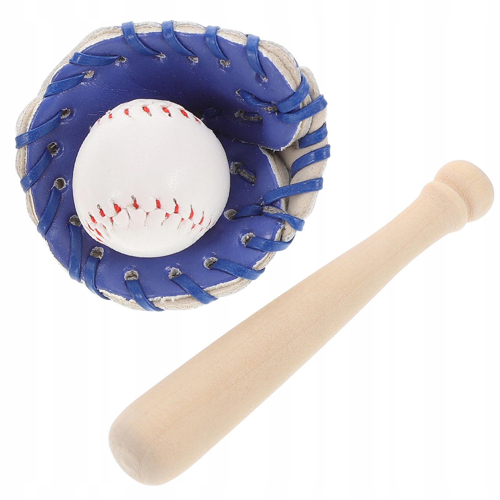 Mini Zestaw Baseball Zestaw Zabawkowy Ze Skóry Pu I Drewna, Dekoracja Sportowa