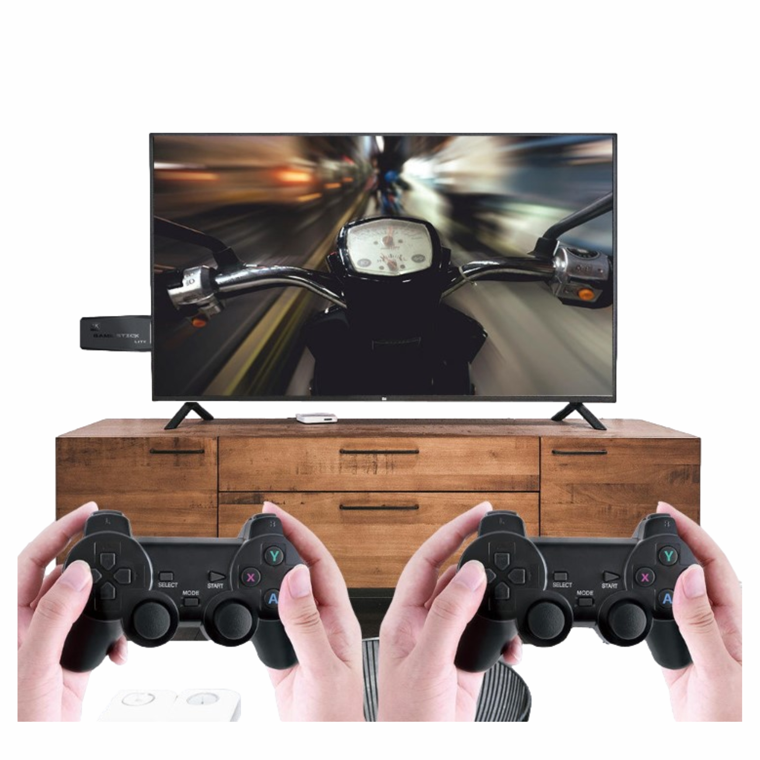 KONSOLA DO GIER GRA TELEWIZYJNA 2 PADY KARTA 64Gb 20300 GIER MENU POLSKIE