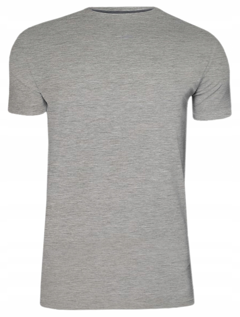 

Szary Męski T-shirt bez Nadruku Brave Soul L