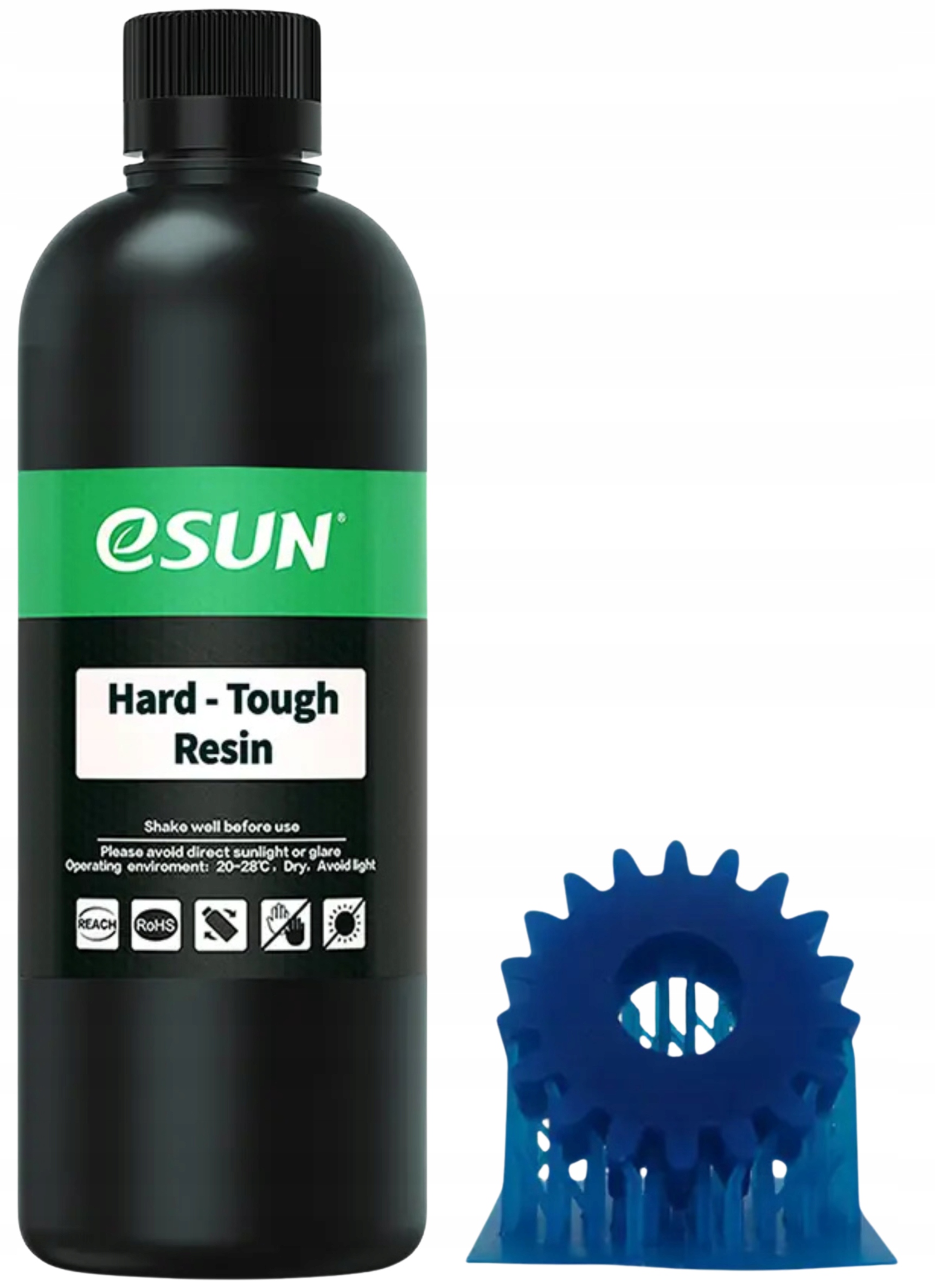 Uv pryskyřice eSun Hard Tough Blue Modrá 1 l 1 kg Odolná pro 3D tiskárnu