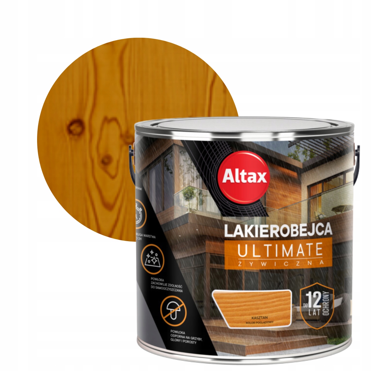 Altax Lakierobejca Do Drewna Ultimate Żywiczna 5L Kasztan