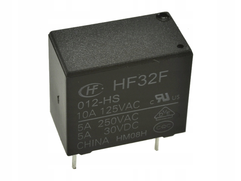 

Przekaźnik elektromagnetyczny 12V 10A/250V 10A/30V