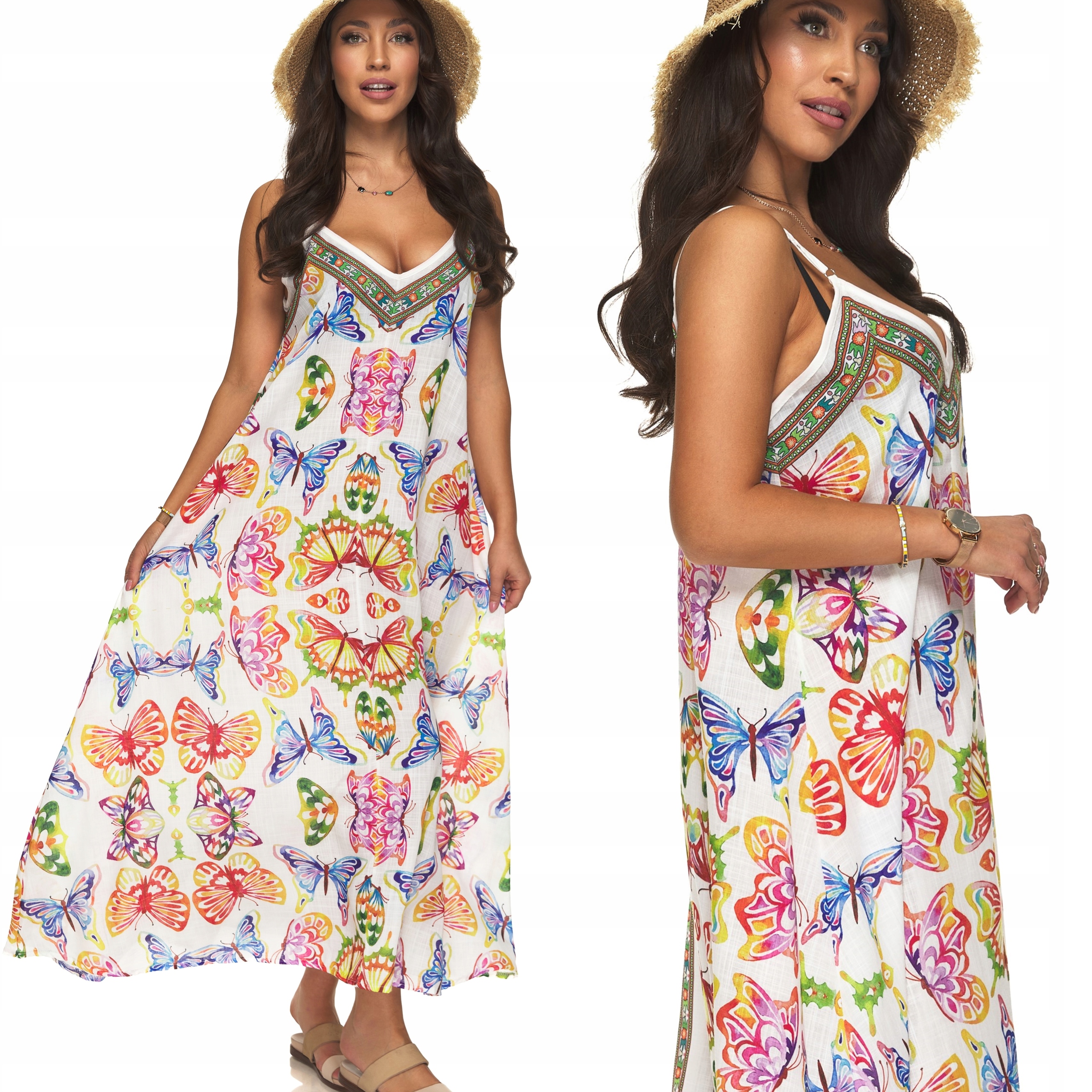 SUKIENKA NARZUTKA PLAŻOWA TUNIKA PAREO NA PLAŻĘ