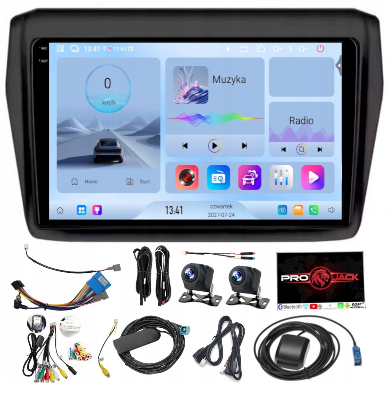 Navigační Rádio Android Suzuki Swift 2017-2022 Wifi Carplay Usb 4/64GB Sim