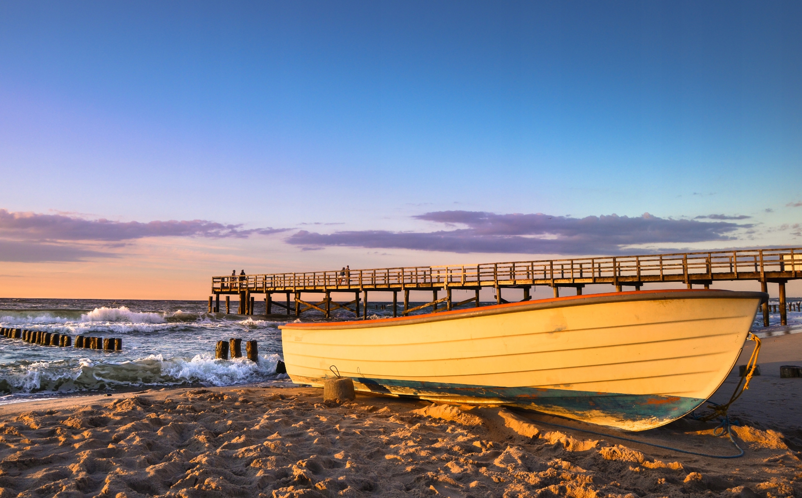 Plakat plaża morze bałtyckie łódź 70x50 wzory