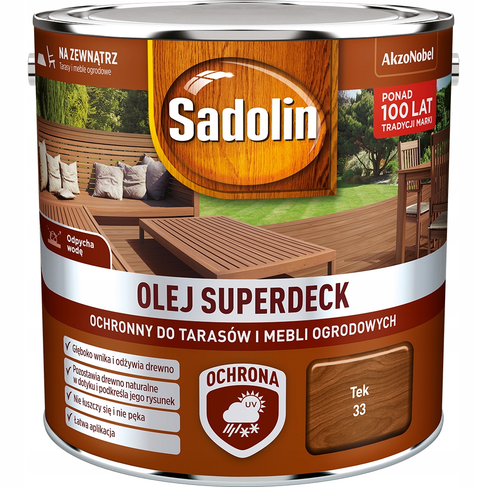 Sadolin Superdeck olej do drewna Tek 2,5L