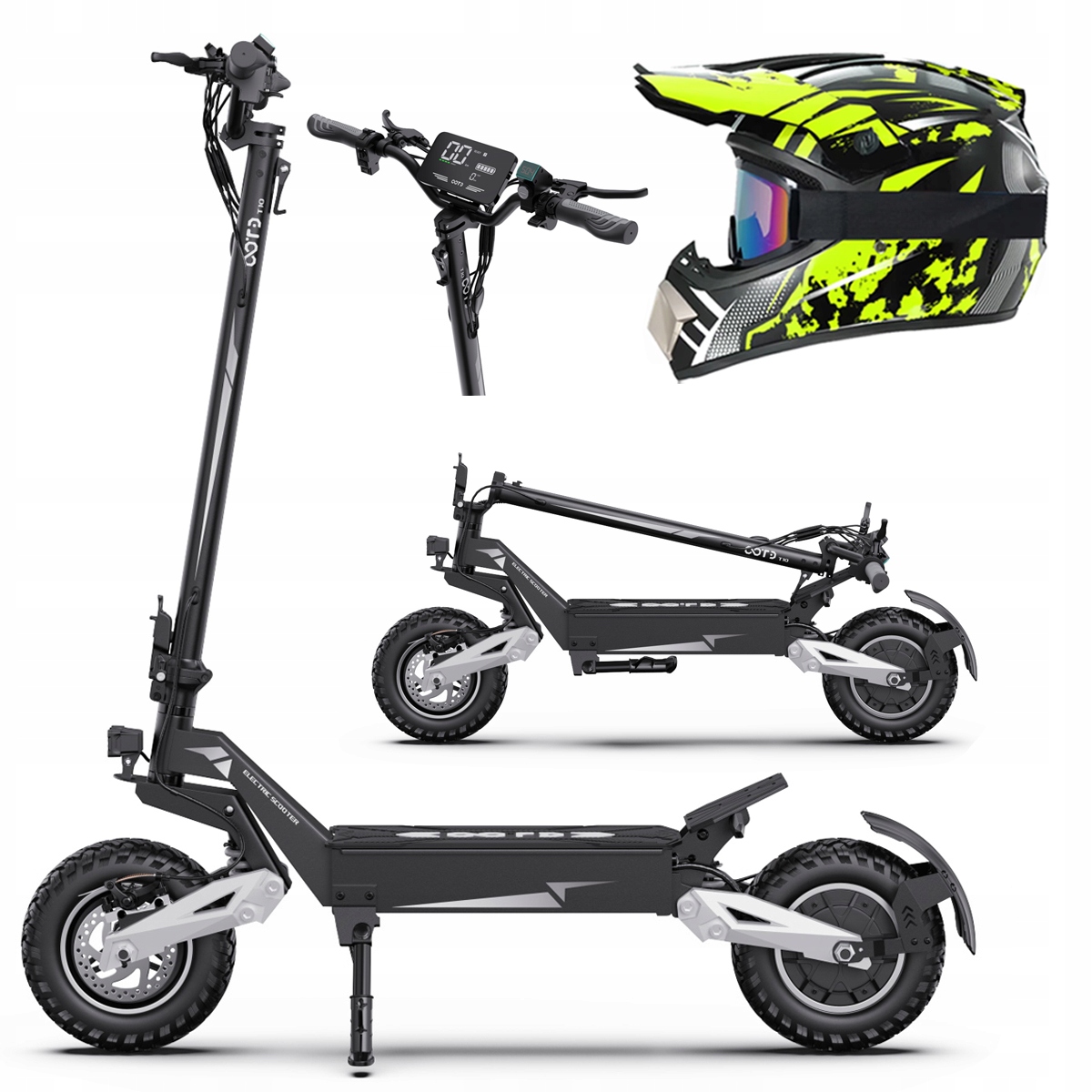 Ootd T10 skládací elektrická vozidla 900W 50KM/H 48V 13.5AH 45KM 11" Pl