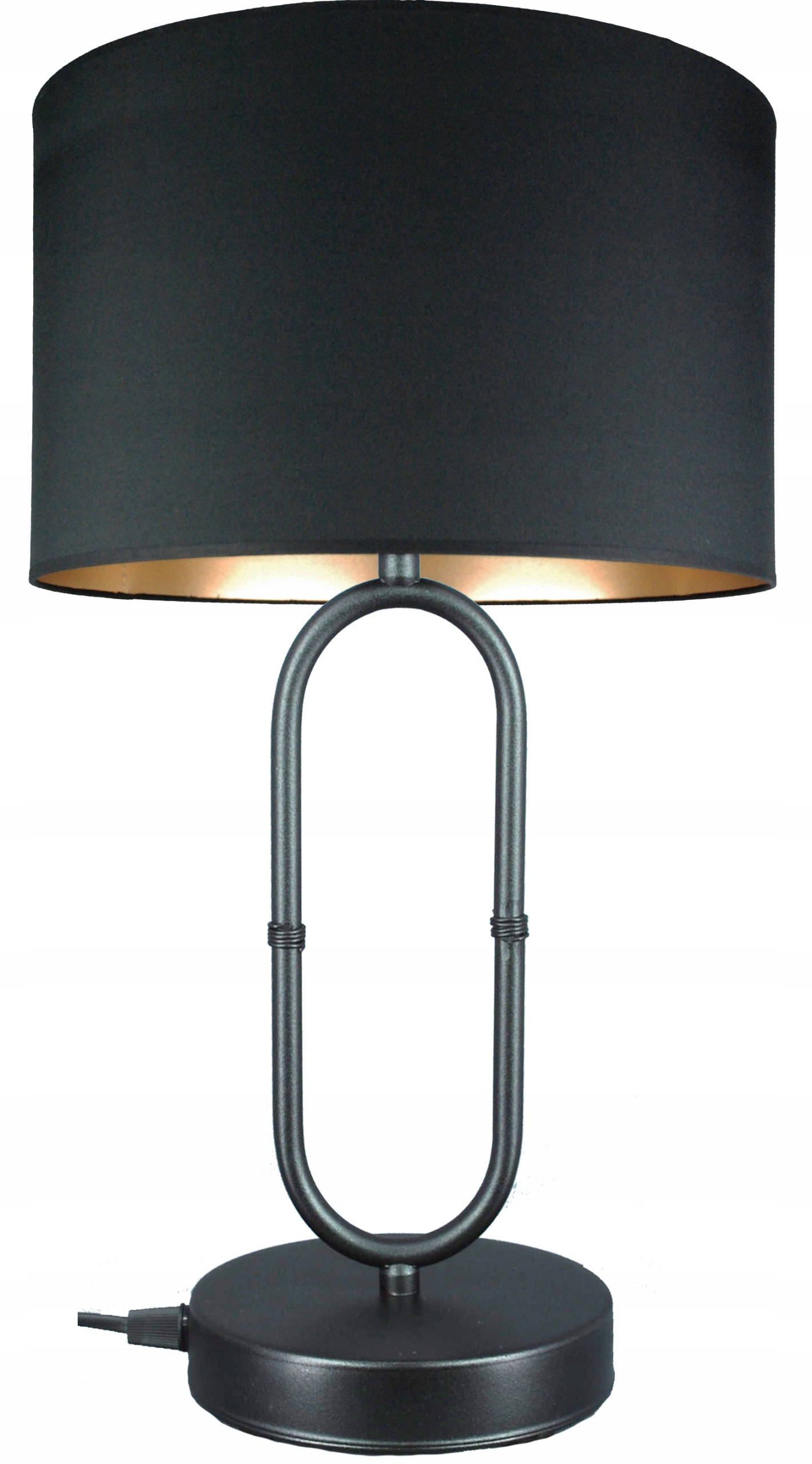 Stolní Lampa Zlatá, Černé Stínidlo Se Zlatým Vnitřkem, Moderní Lampička