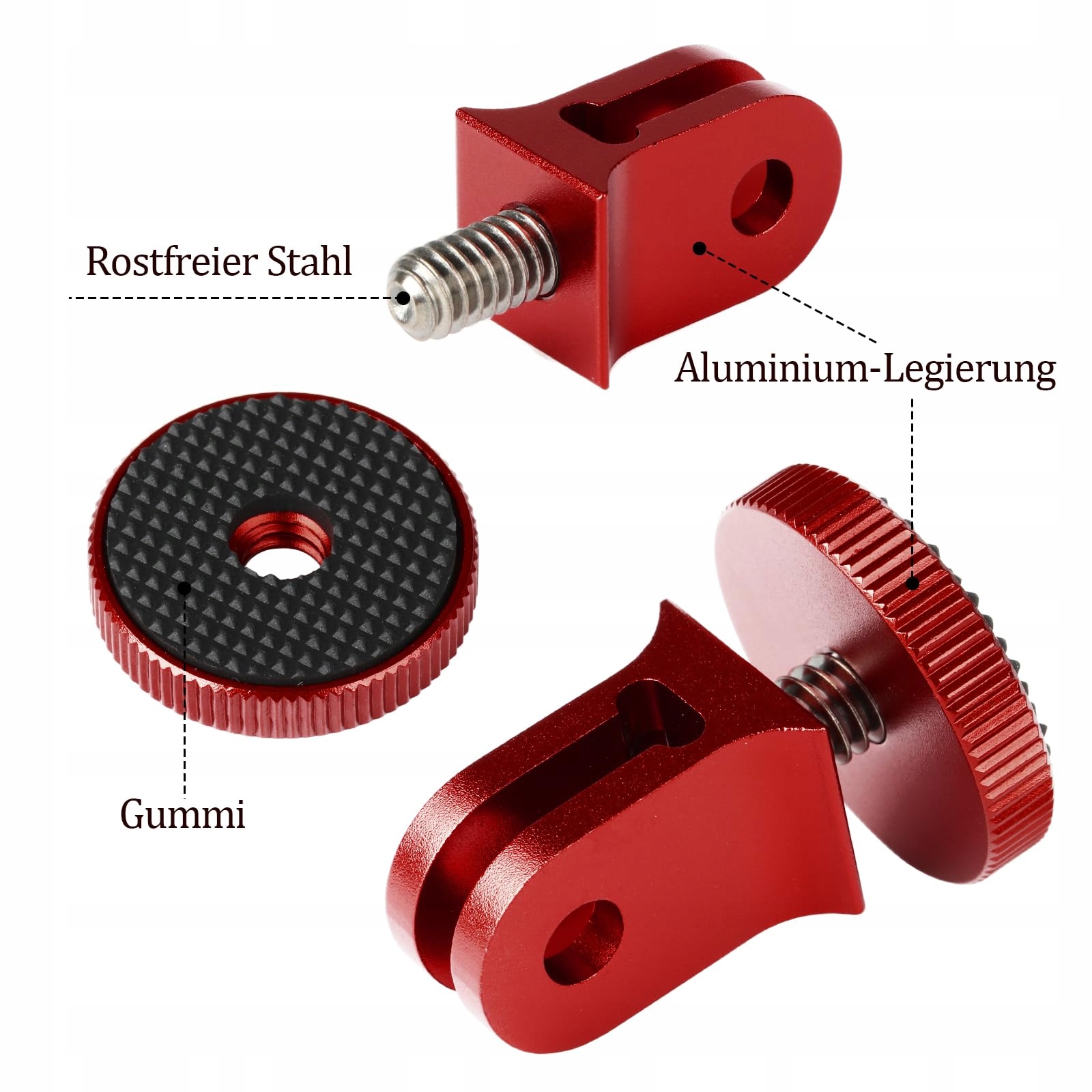 HSU Aluminiowy Adapter Stojaka Do Kamer Insta360 X4 X3 X2 2 Sztuki — miniatura 5