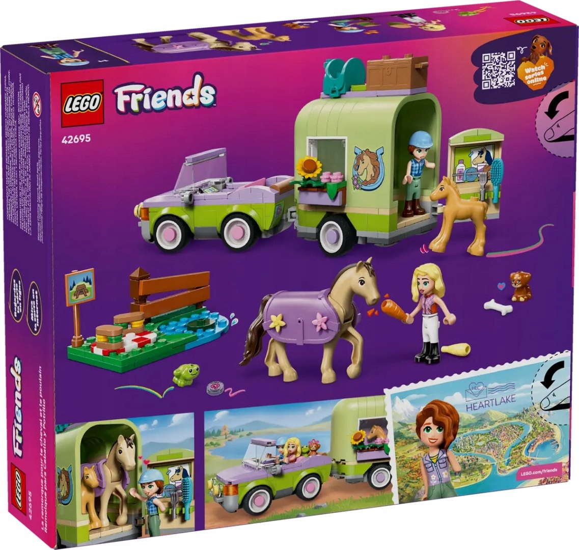 42695 Lego Friends Přívěs s koněm a hříbětem Lego