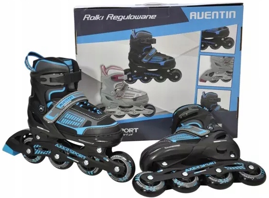 Kolečkové Brusle nastavitelné 39-42 Pánské pro chlapce Černé Modré Brusle 2v1