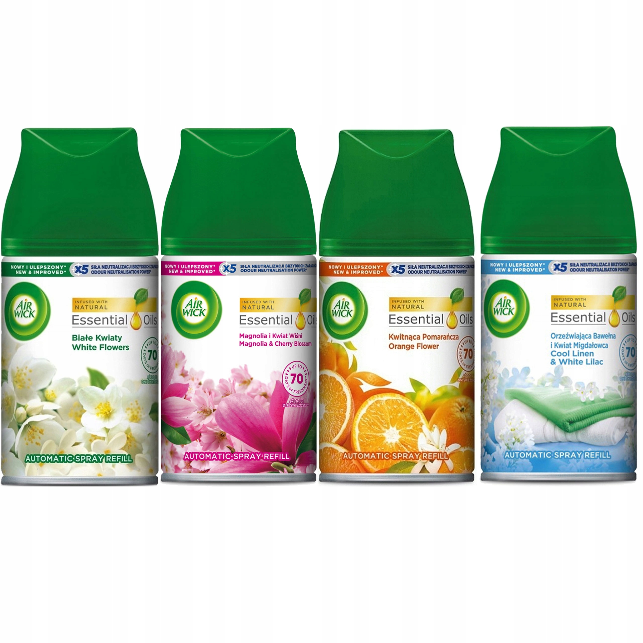 Levně Air Wick Sada Mix Freshmatic Náplně do Osvěžovače Vzduchu 4x 250 ml