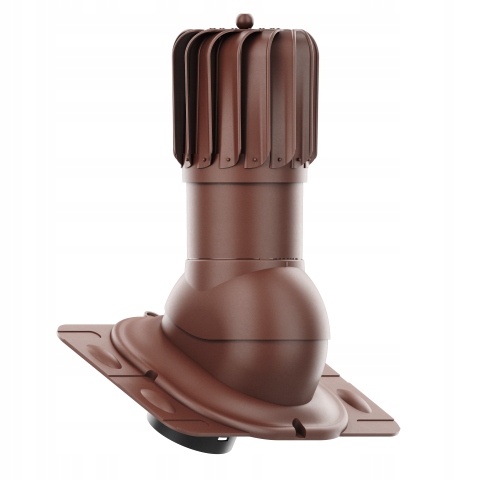 Větrací komín Otočný podlouhlý fi125 Univerzální Bronz 8017
