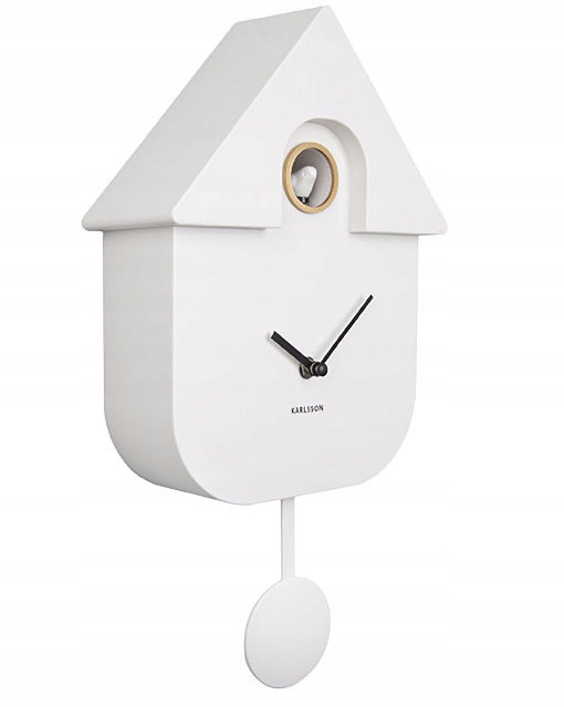Bílý Klasický Moderní Hodinový Stroj S Kukačkou A Kyvadlem Karlsson KA5768WH