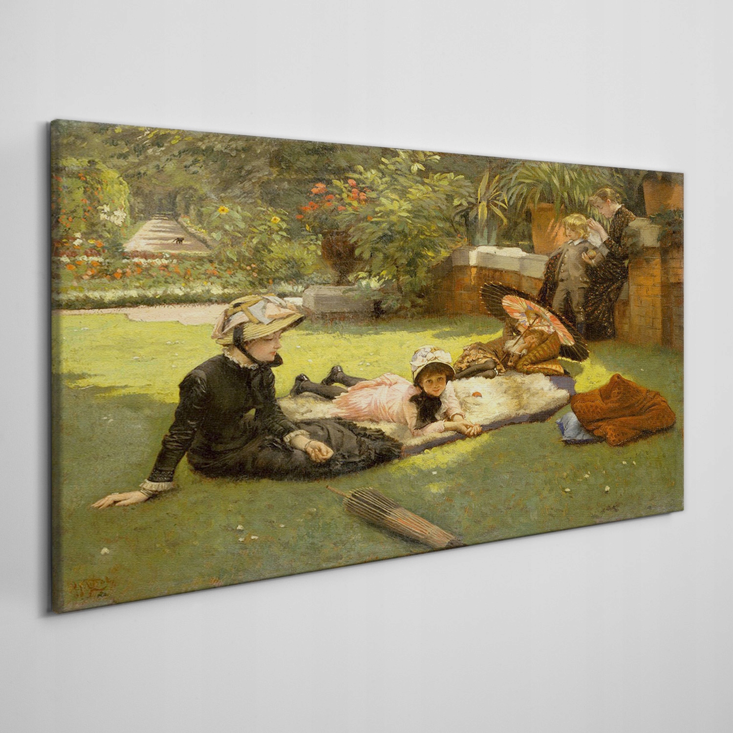 

Obraz na płótnie Park dzieci drzewa kwiaty 120x60