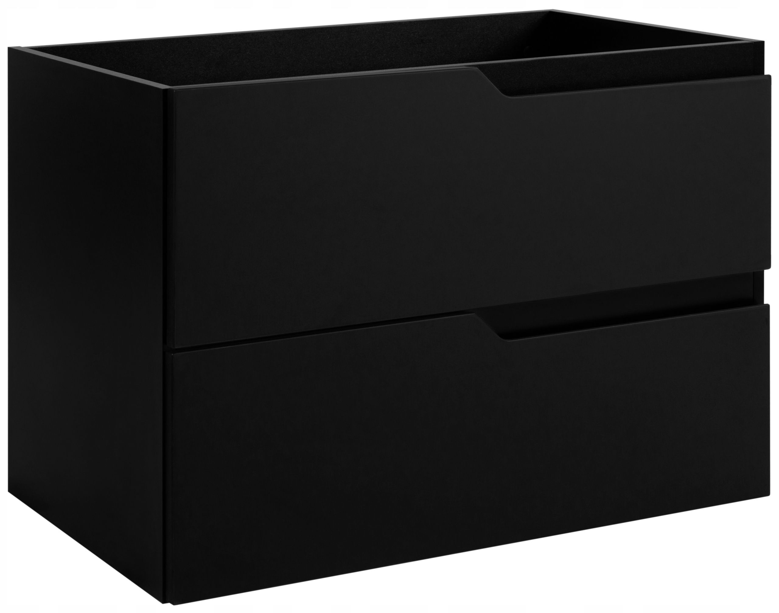Nowoczesna szafka łazienkowa 80 cm pod umywalkę czarny gładkie fronty Mdf