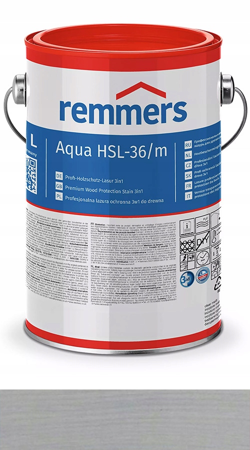 Remmers HSL-36/m Lazura na vodní dřevo 2,5L Šedá