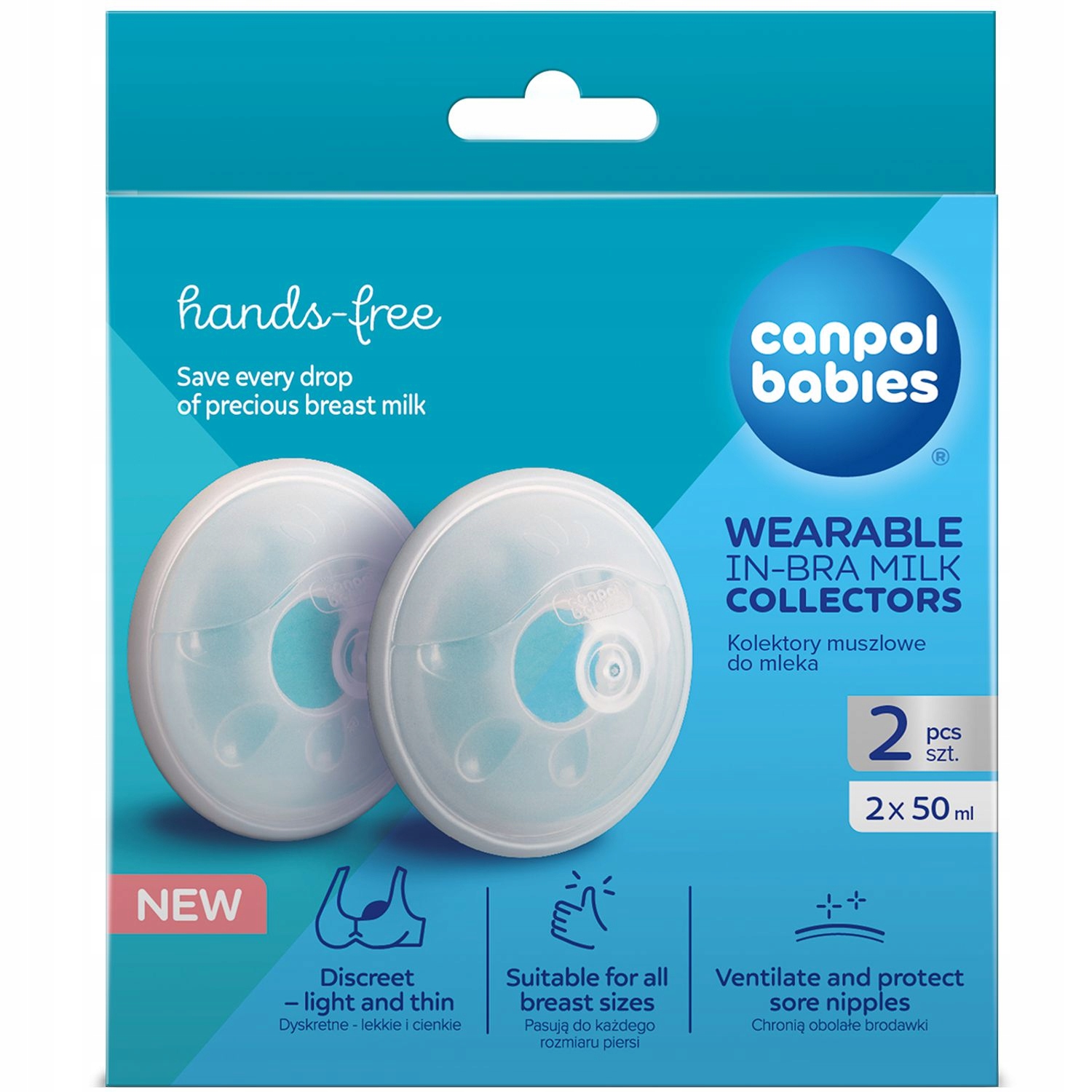 CANPOL SILIKONOWY KOLEKTOR MLEKA POKARMU LAKTATOR MUSZLE LAKTACYJNE 2SZT