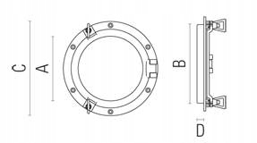 BULAJ OKRĄGŁY 100 X 153 MM, MOSIĘŻNY CHROMOWANY Kod producenta 8000001