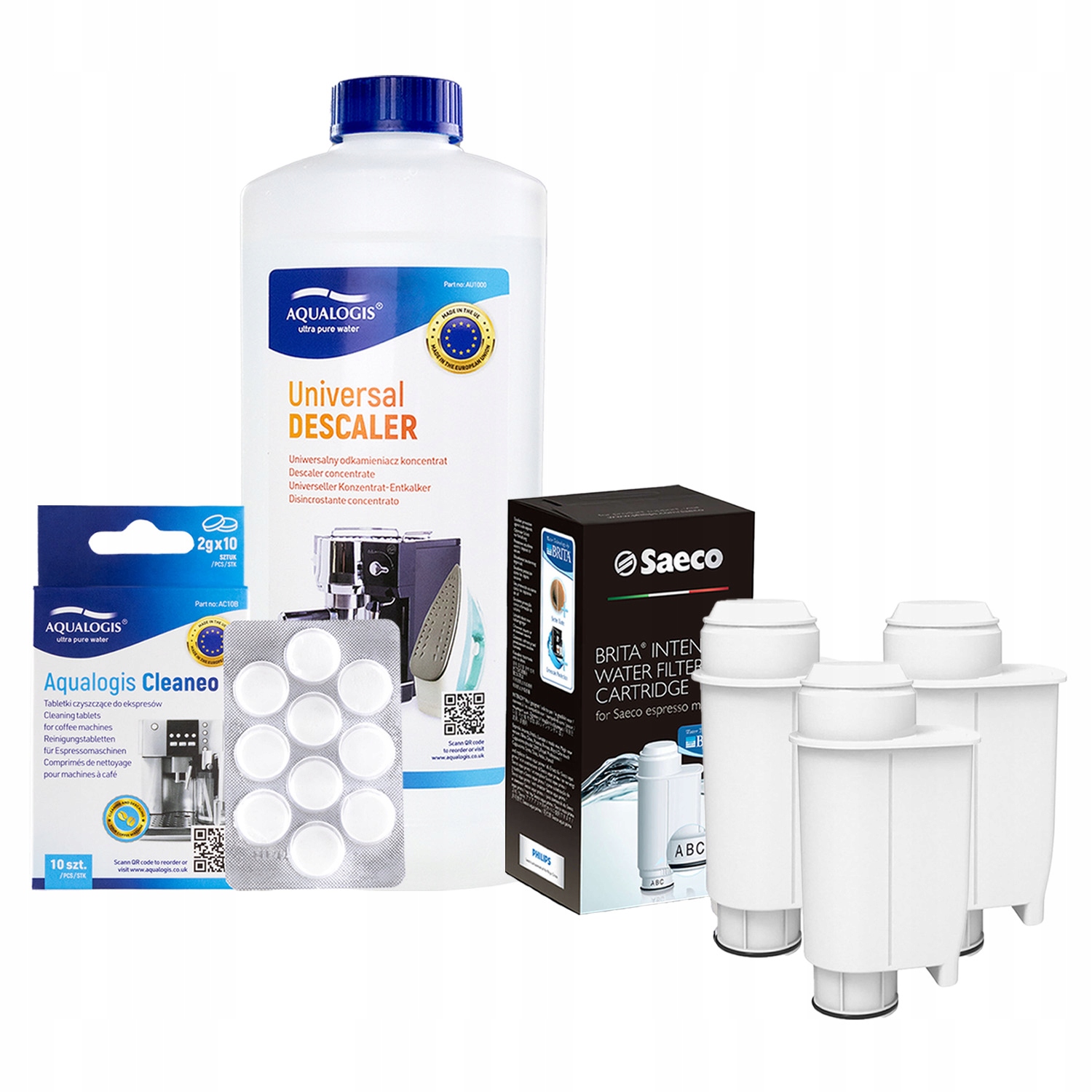 Sada Gaggia Intenza+ CA6702 3ks, Odvápňovač 1L, Cleaneo 10 ks