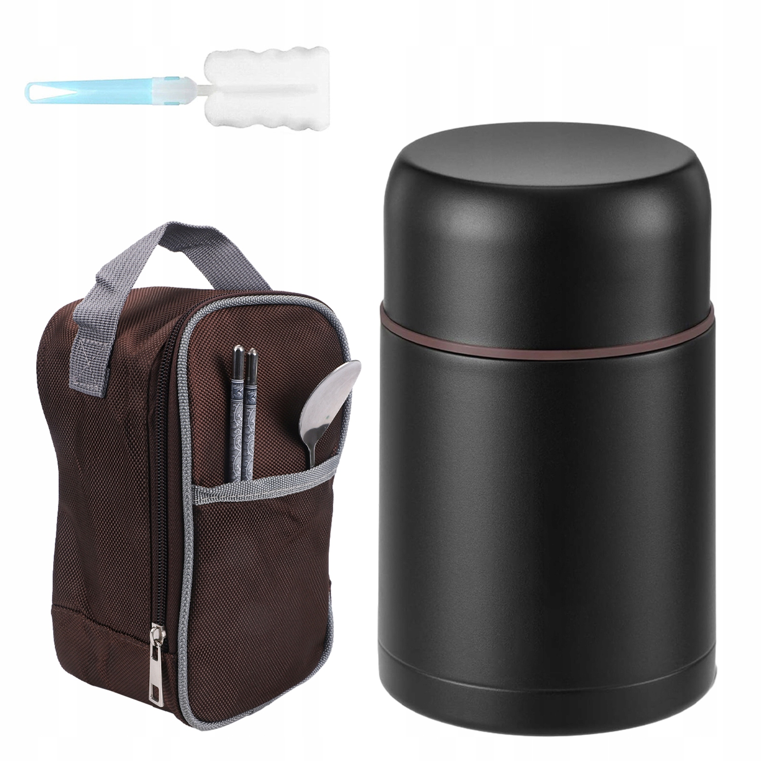 Termos Obiadowy Na Zupę Jedzenie Szczelny Menażka Lunchbox 800ML Etui