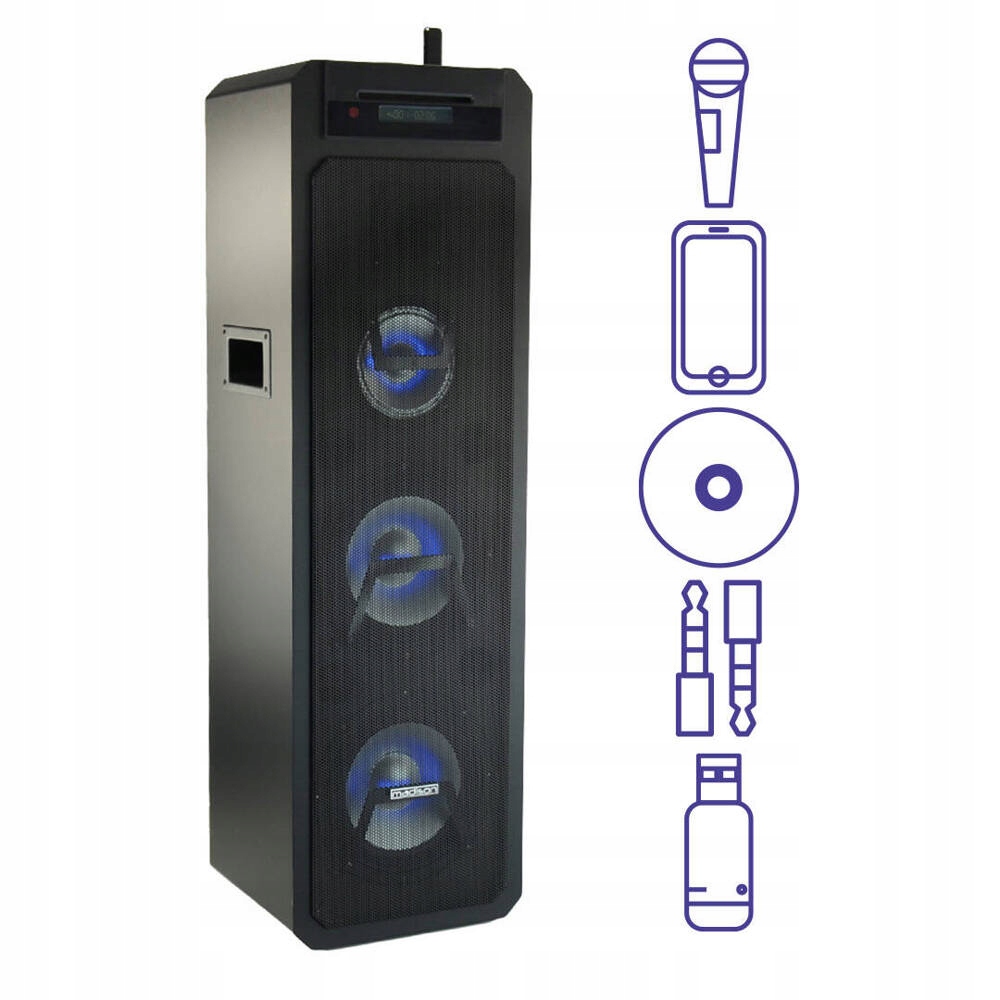 System muzyczny HIFI 400W BT CD MAD-HIGHPOWER400CD Madison Typ kolumna